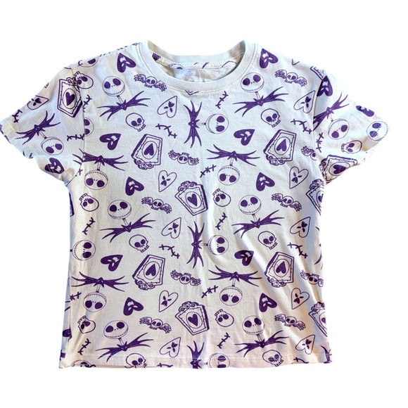 Disney Tops - Disney Nightmare Before Christmas Jack Skellington All Over Print Shirt Purple M